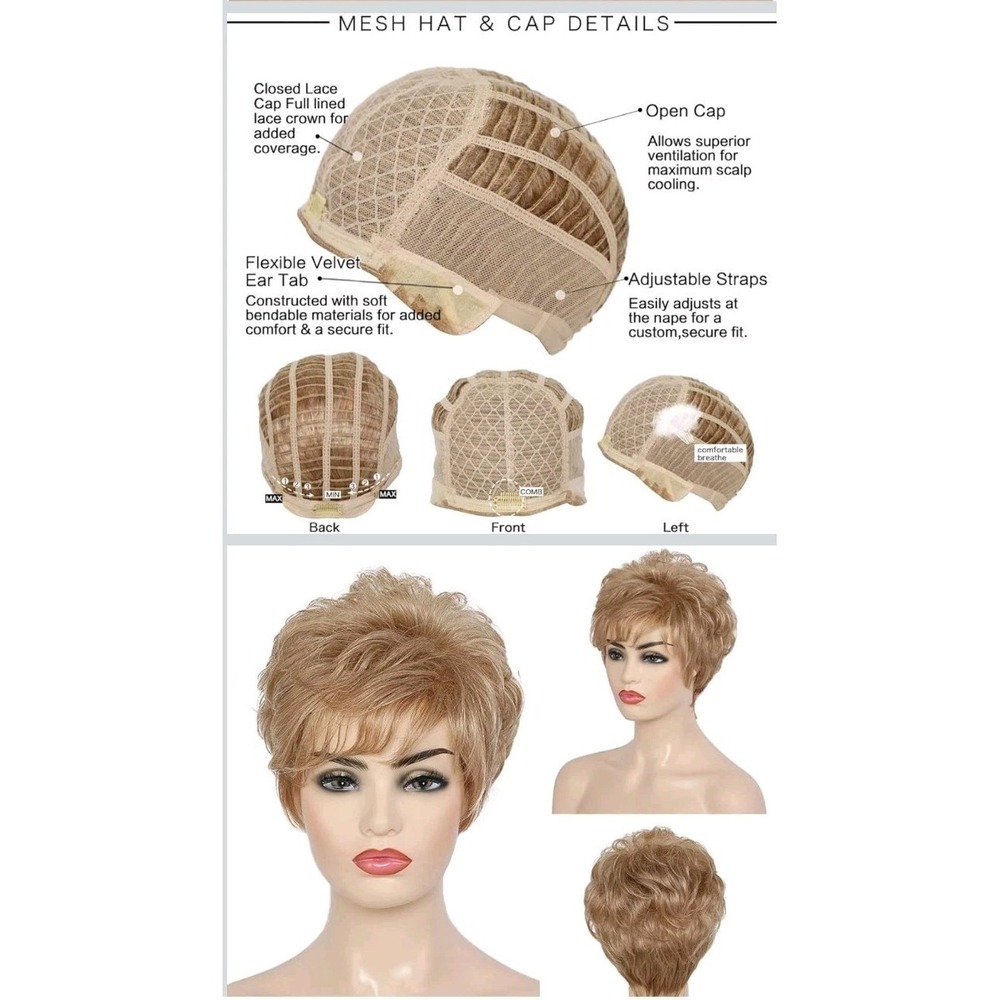Emmor Blonde Wig for Women Natural Cut Wig Daily Hair 18/613 Layered Wig - Picture 14 of 14